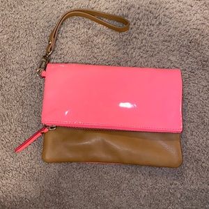 Neon pink clutch